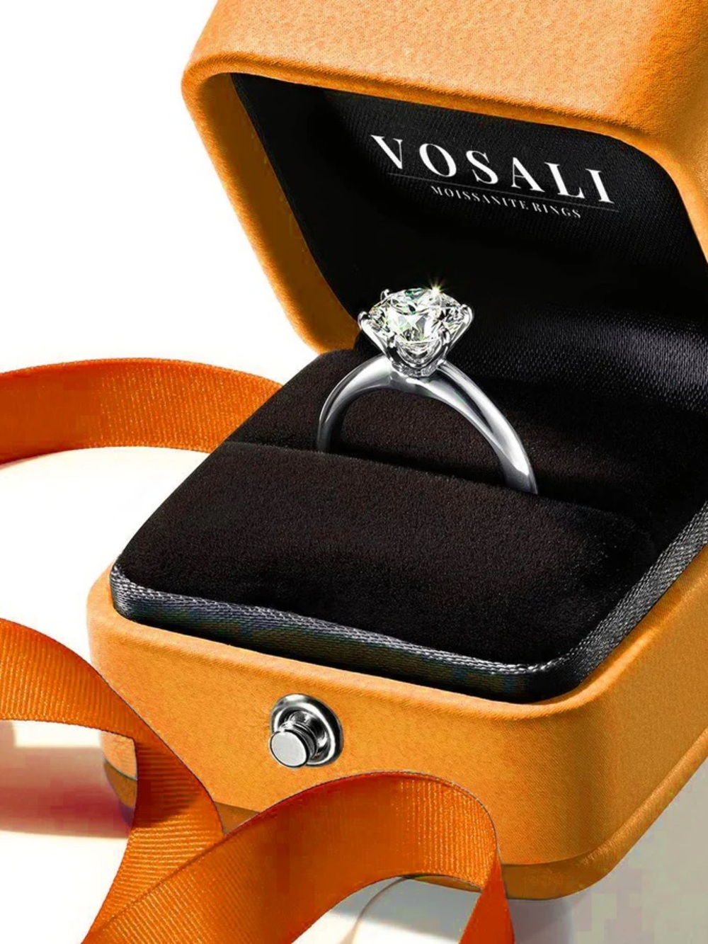 1.5 Carat Round Cut  Moissonite Ring 925 Sterling
